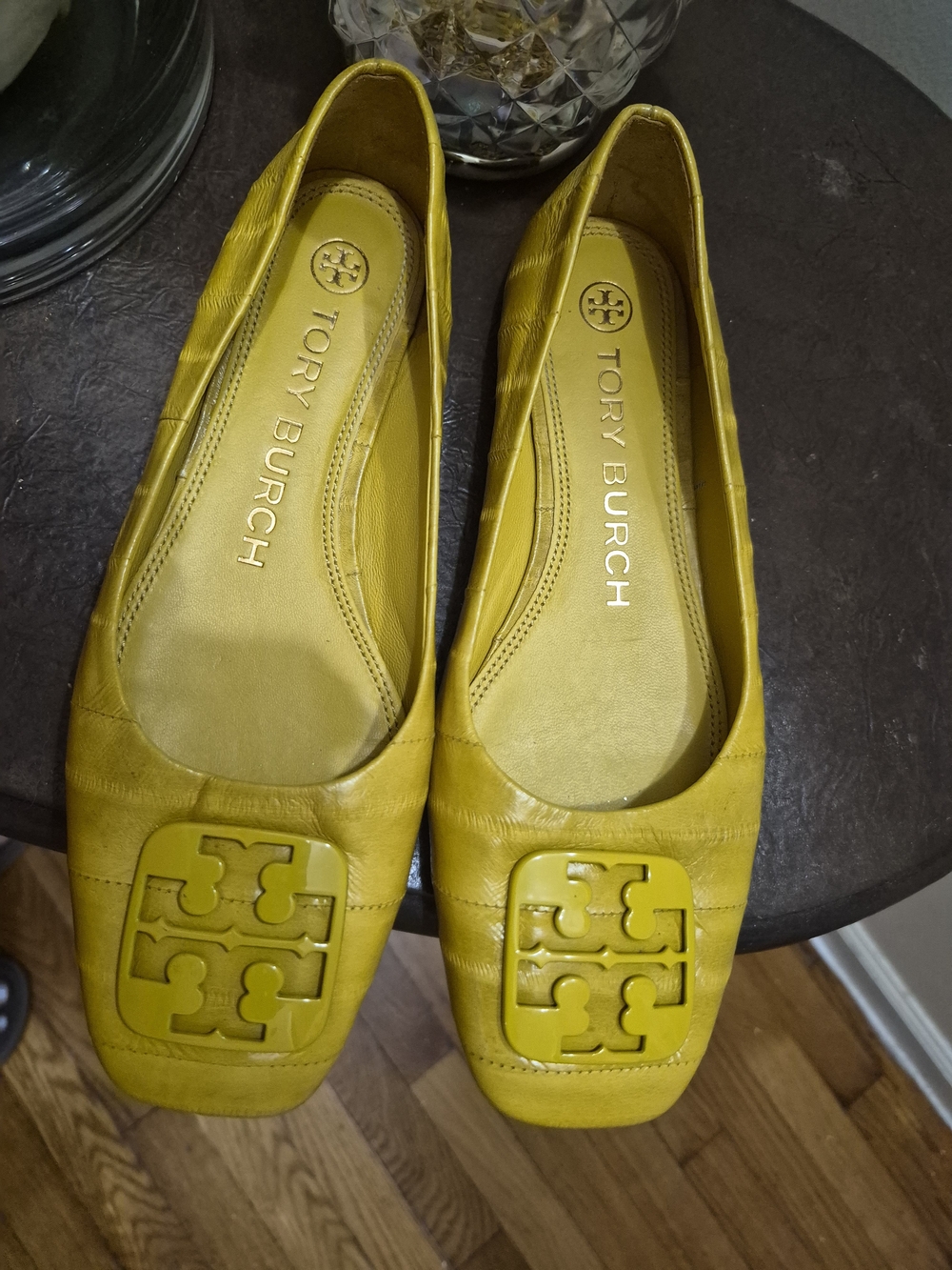 Tory Burch Yellow Leather Ballet Flats - Picture 3 of 5